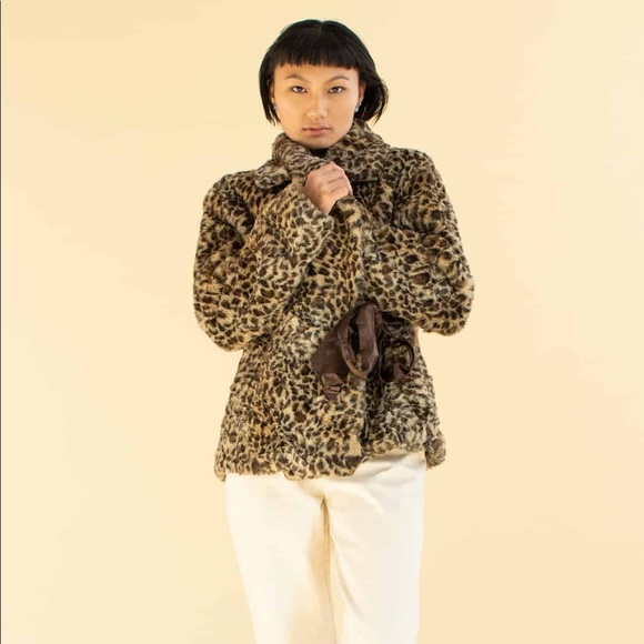Nine West Jackets & Blazers - Vintage Nine West 1990’s Faux Leopard Fur Jacket